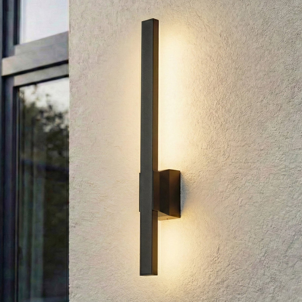 LED utevegglampe Sakari svart aluminium 50 cm forfra