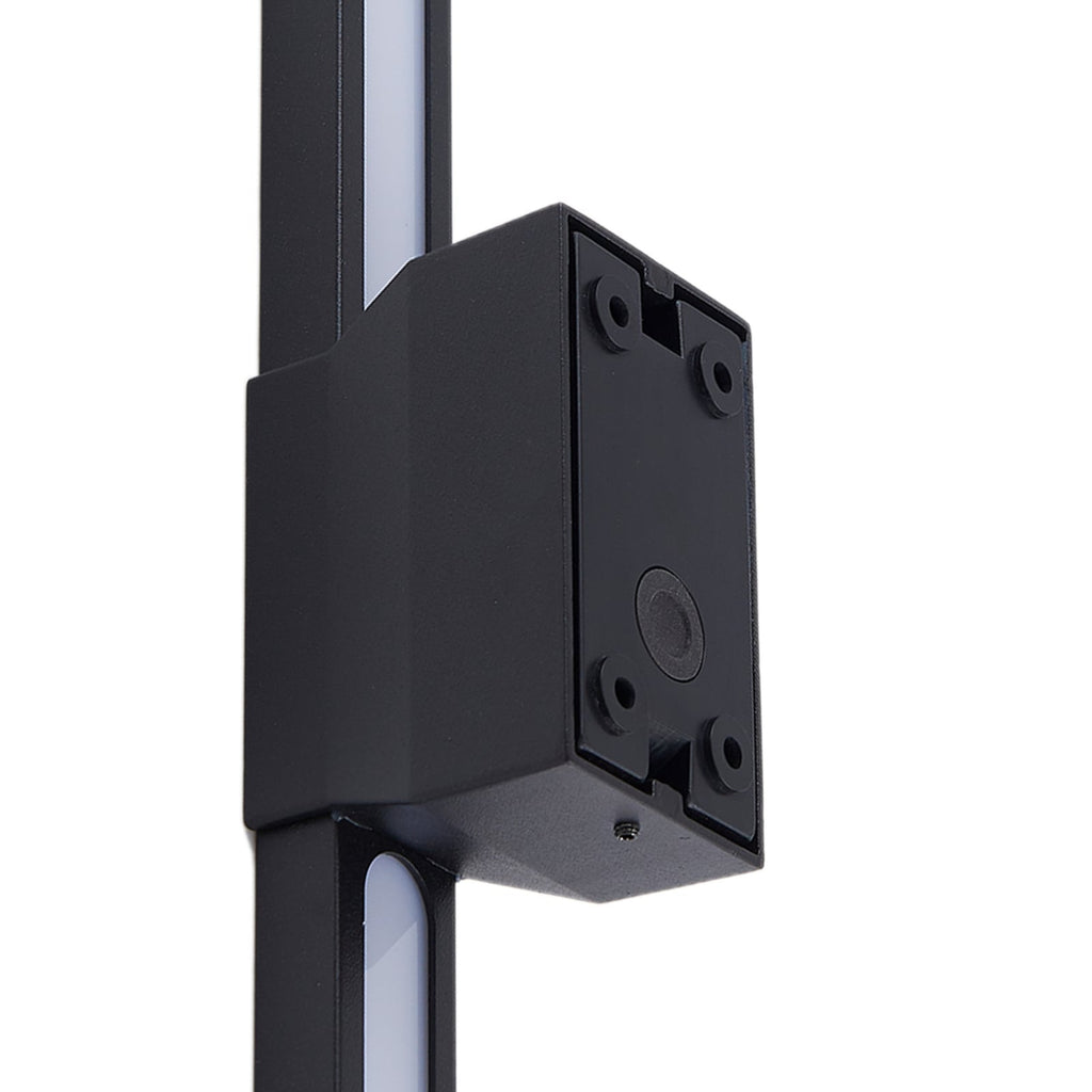 LED utevegglampe Sakari svart aluminium 50 cm sideprofil