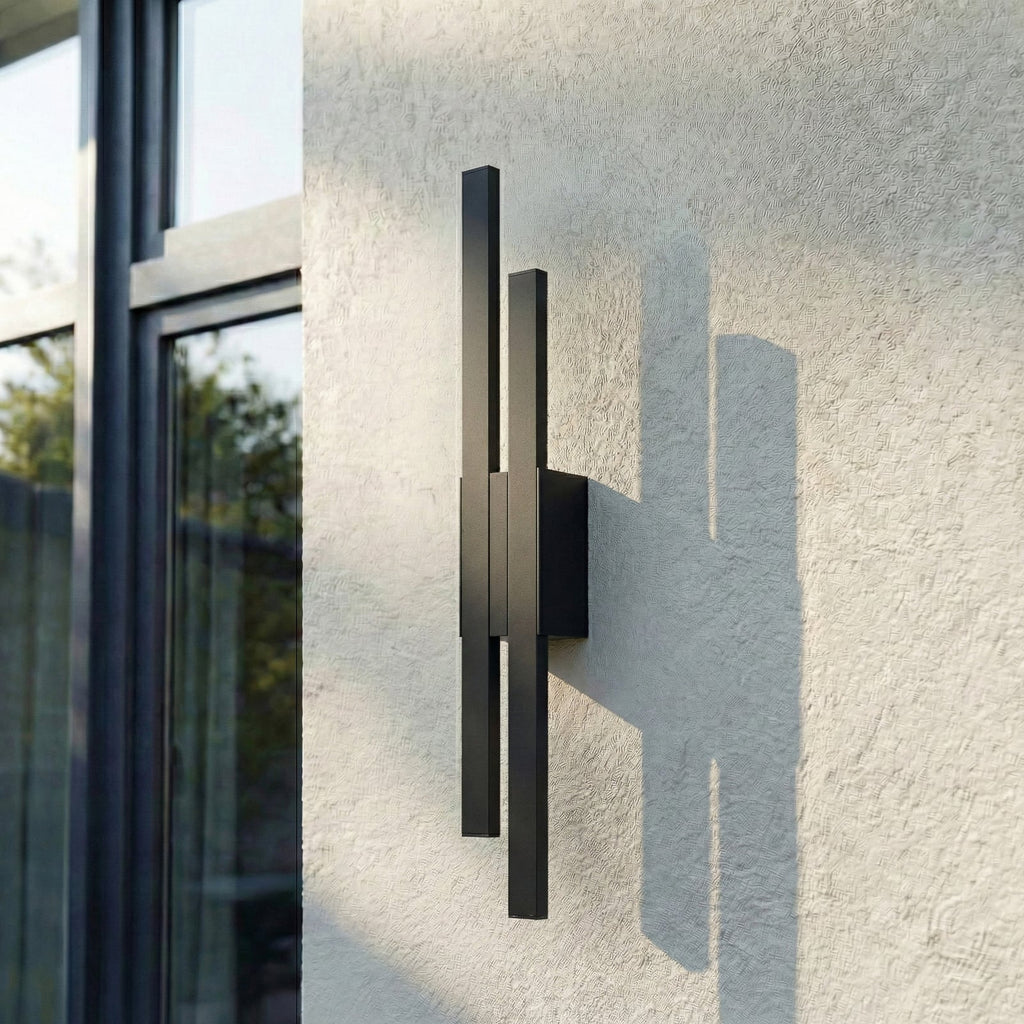 LED utevegglampe Sakari svart aluminium detalj
