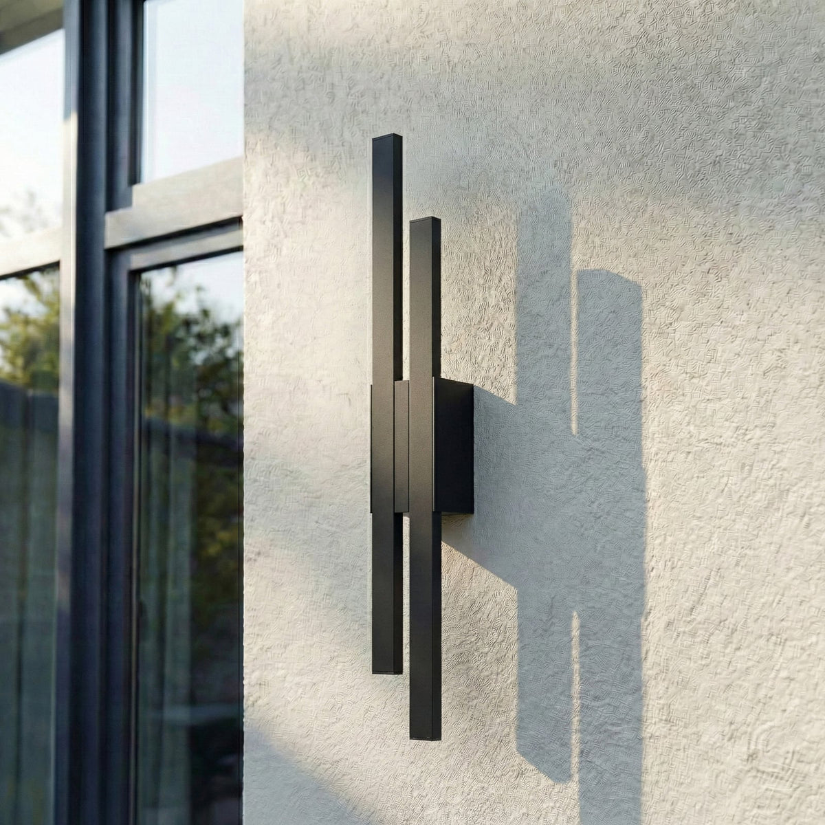 LED utevegglampe Sakari svart aluminium detalj