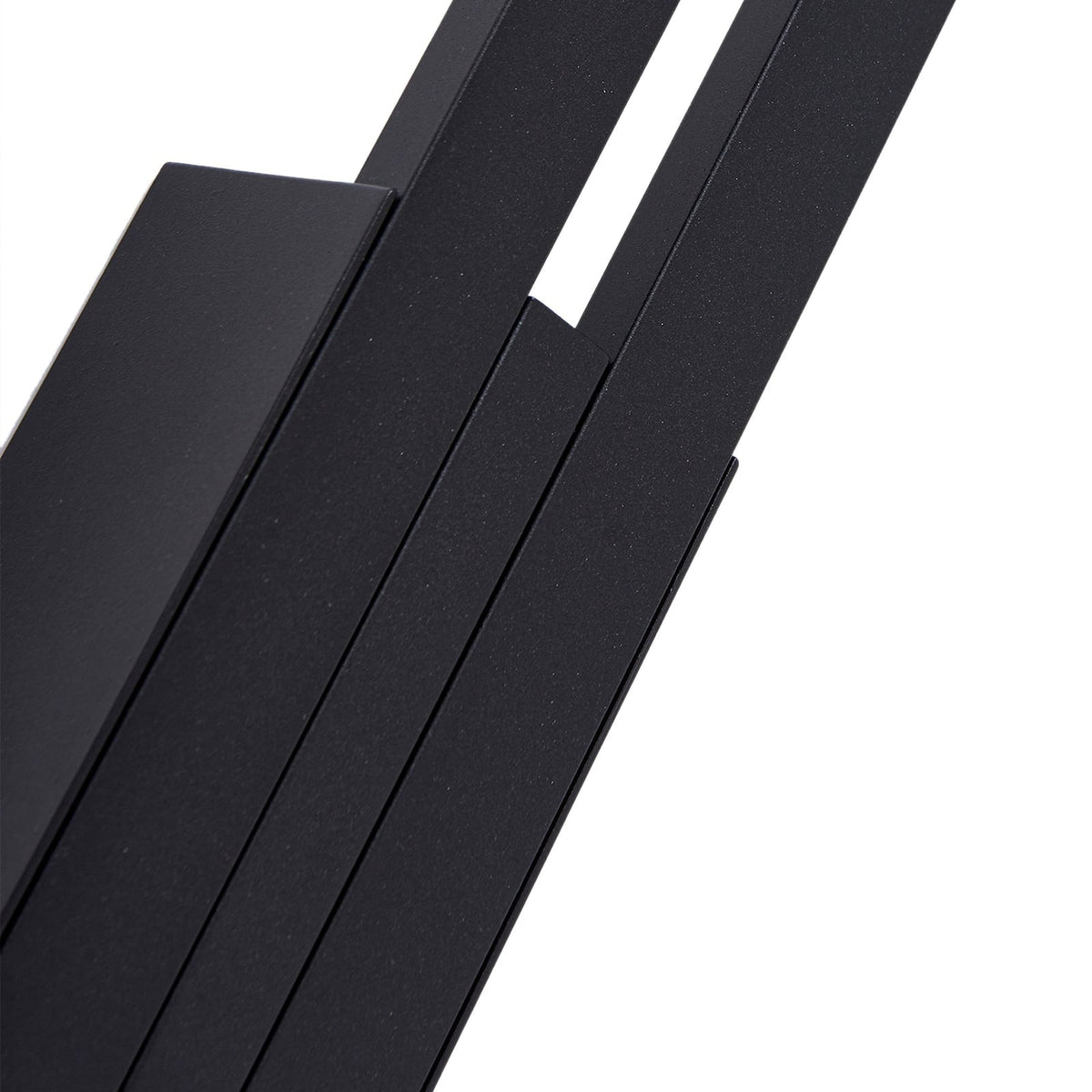 LED utevegglampe Sakari svart aluminium sideprofil