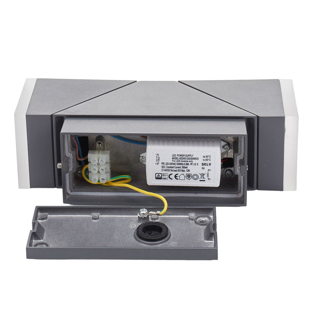 LED utevegglampe Sally justerbar antrasitt detalj aluminiumsoverflate