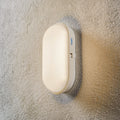 LED utevegglampe Schwabing XXL oval hvit forside