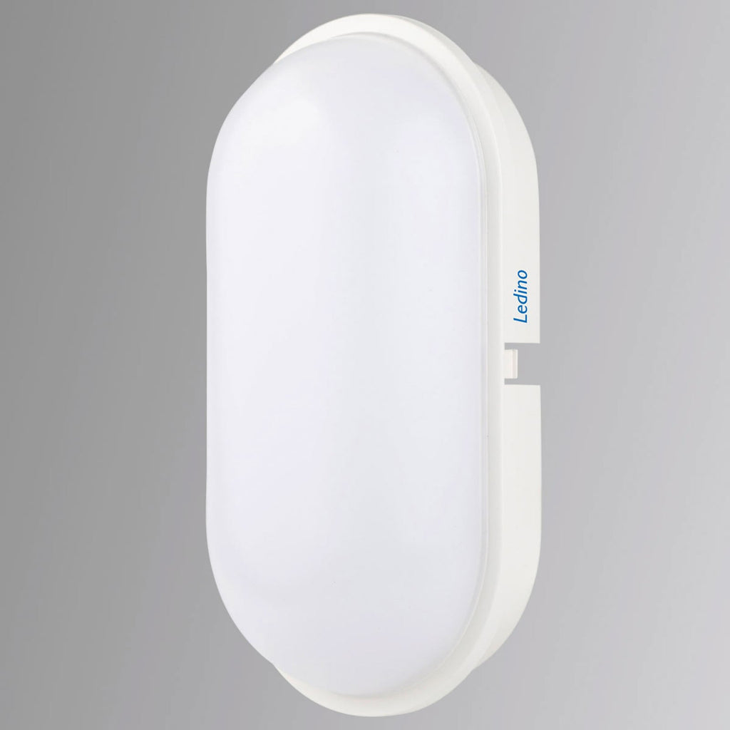 LED utevegglampe Schwabing XXL oval hvit bakside