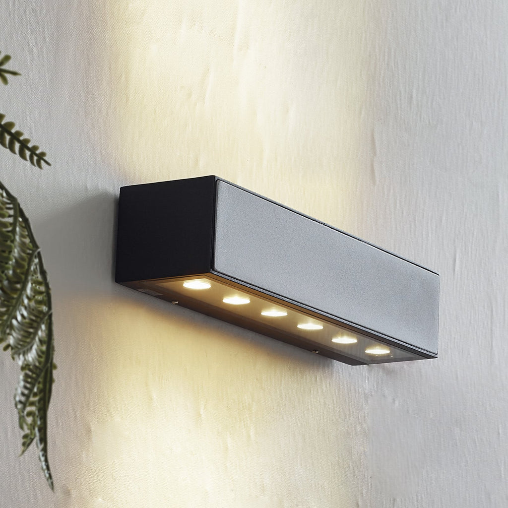 LED utevegglampe Selim svart matt 30 cm forside