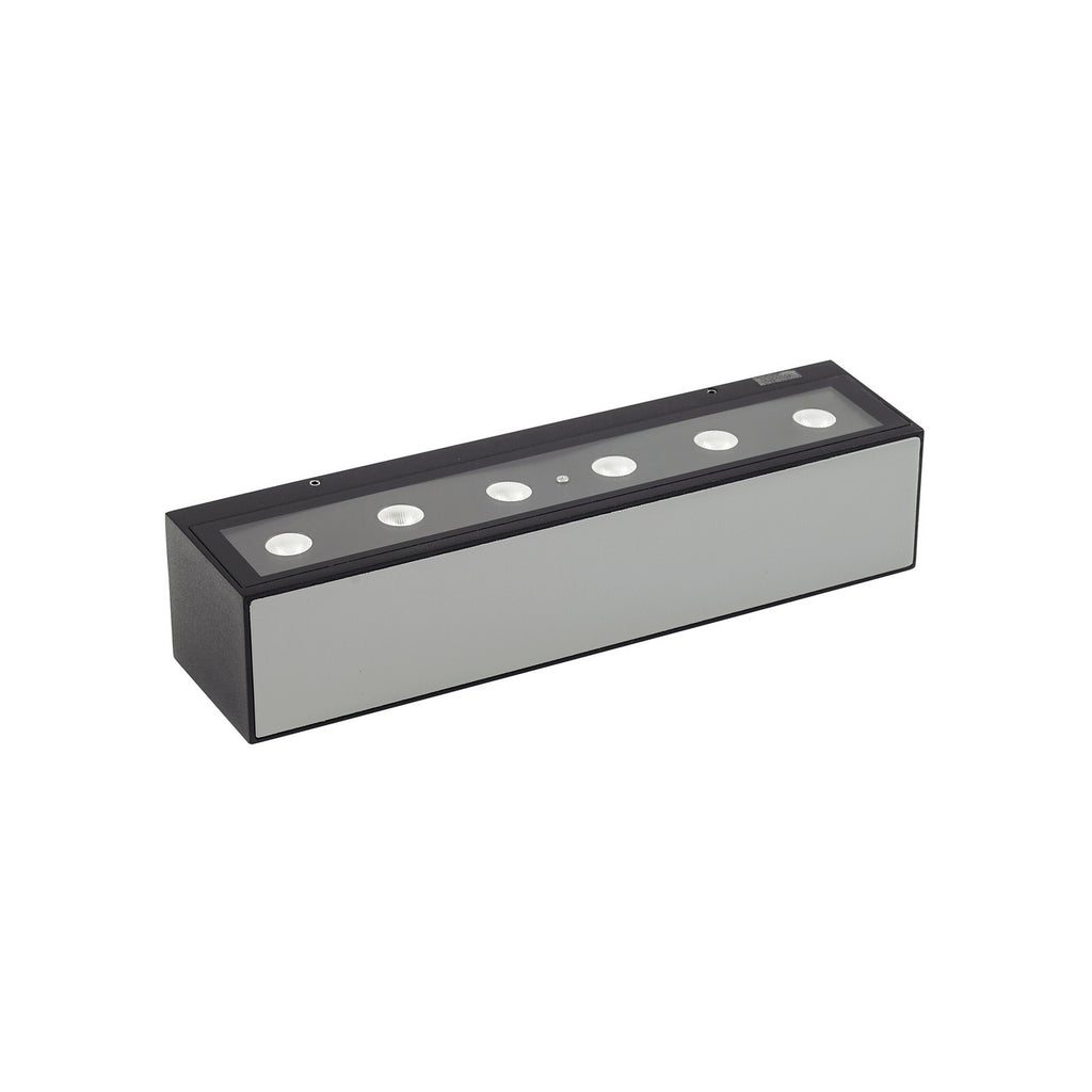 Montert LED utevegglampe Selim svart matt 30 cm