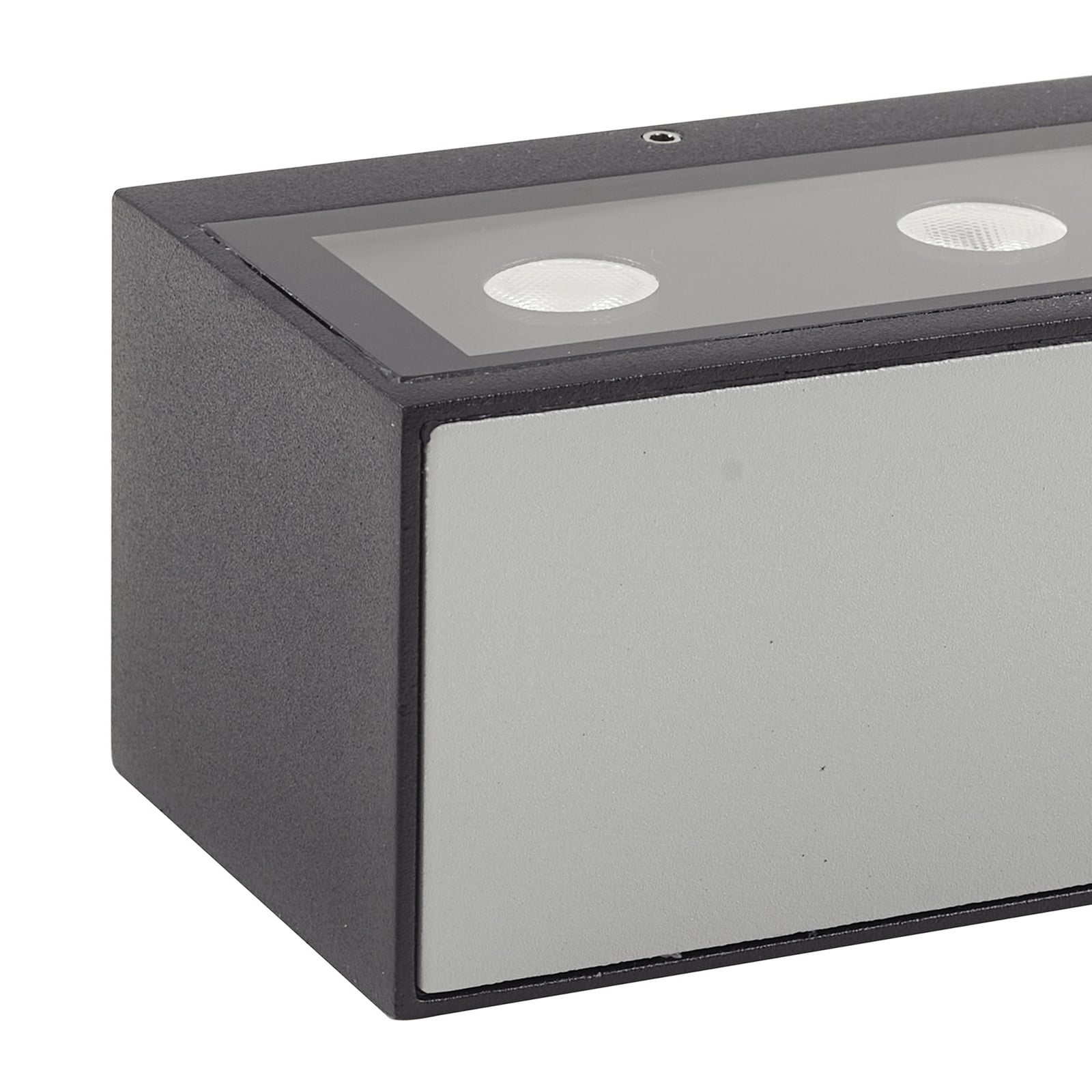 LED utevegglampe Selim svart matt 30 cm lyser opp vegg
