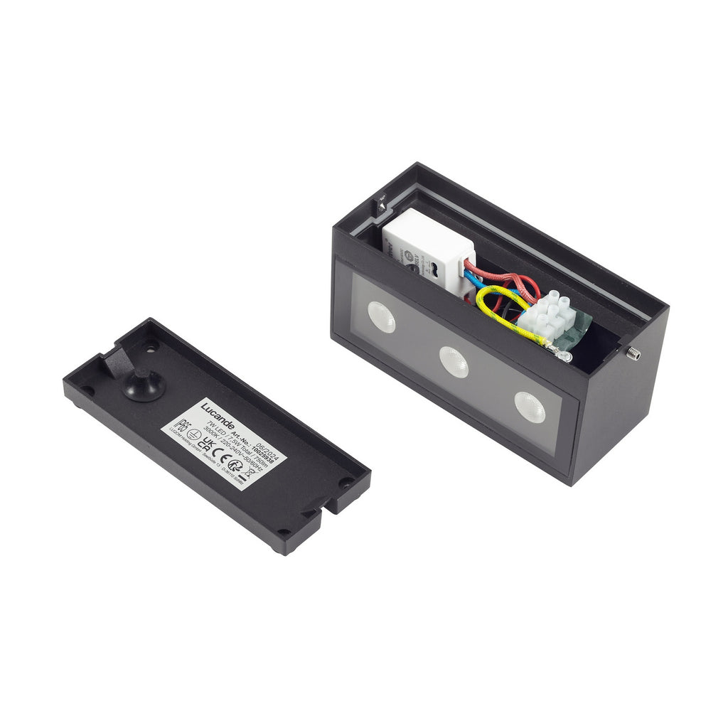 LED utevegglampe Selim svart matt design