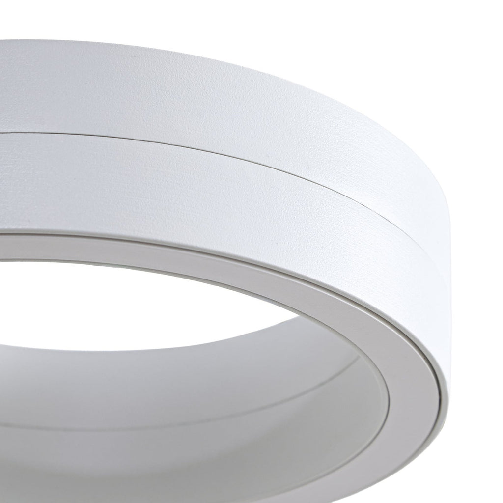 LED utevegglampe Selviro ringformet hvit lysutstråling