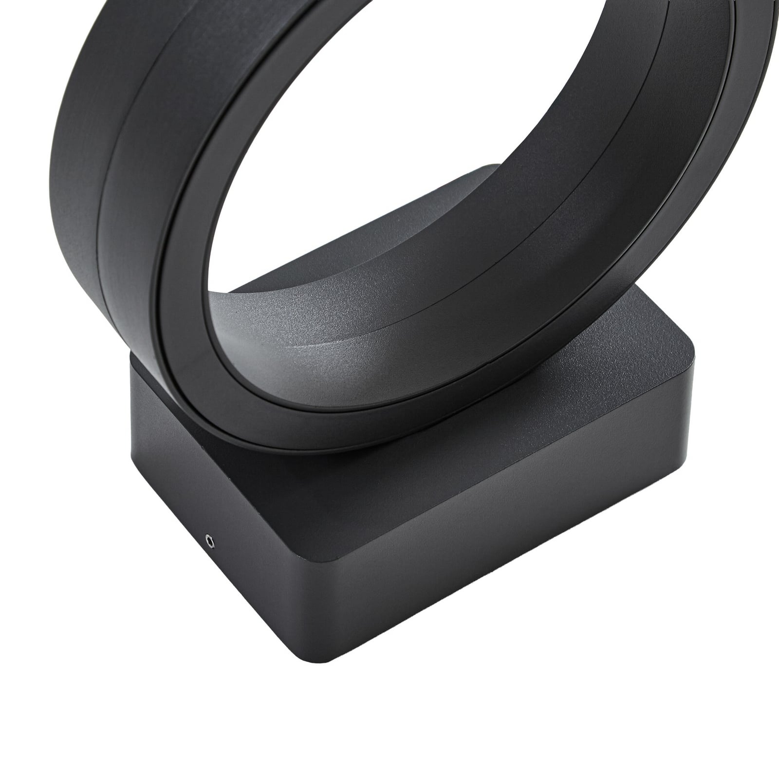 LED utevegglampe Selviro rund antrasitt Ø20 cm IP65 veggfeste