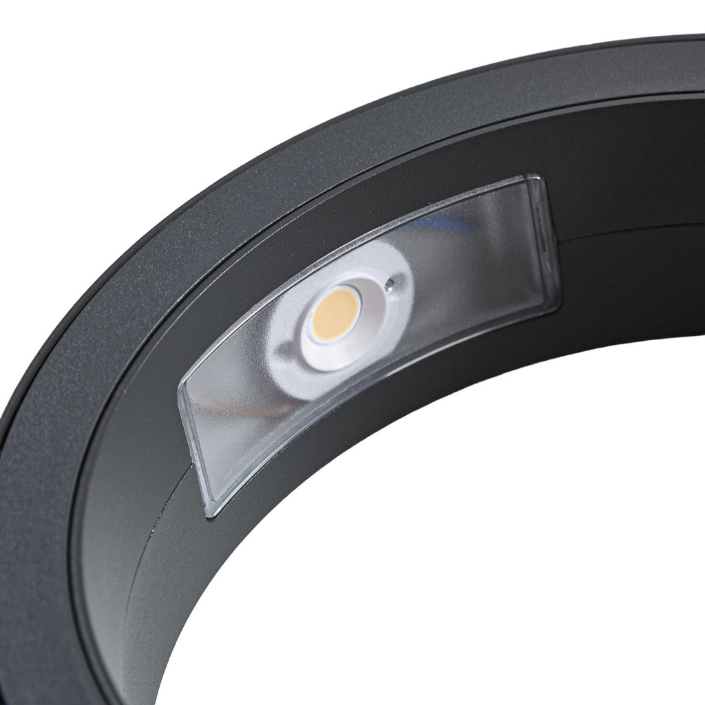 LED utevegglampe Selviro rund antrasitt Ø20 cm IP65 oversikt