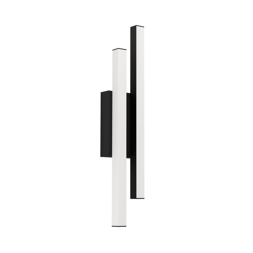 LED utevegglampe Serricella svart 2-lys IP55 montert