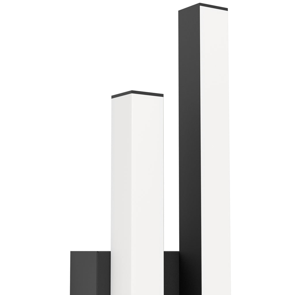 LED utevegglampe Serricella svart 2-lys IP55 side