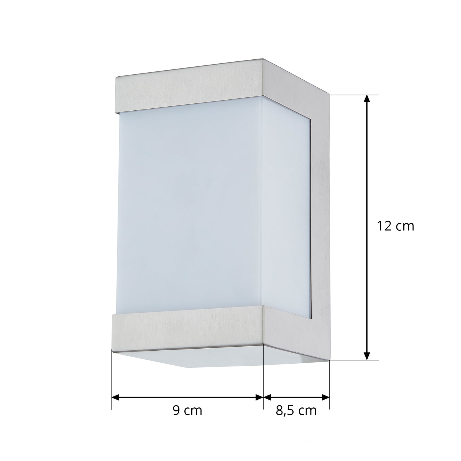 LED utevegglampe Severina rustfritt stål 15 cm IP44 - Lindby