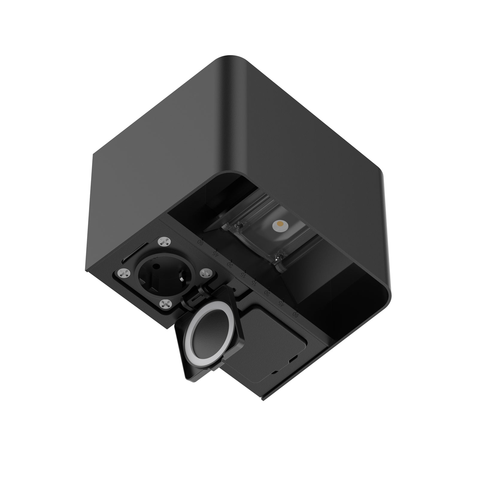 LED utevegglampe Shadow opp/ned dimbar CCT med stikkontakt IP54 installasjon