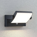 LED utevegglampe Sherin med bevegelsessensor antrasitt forfra