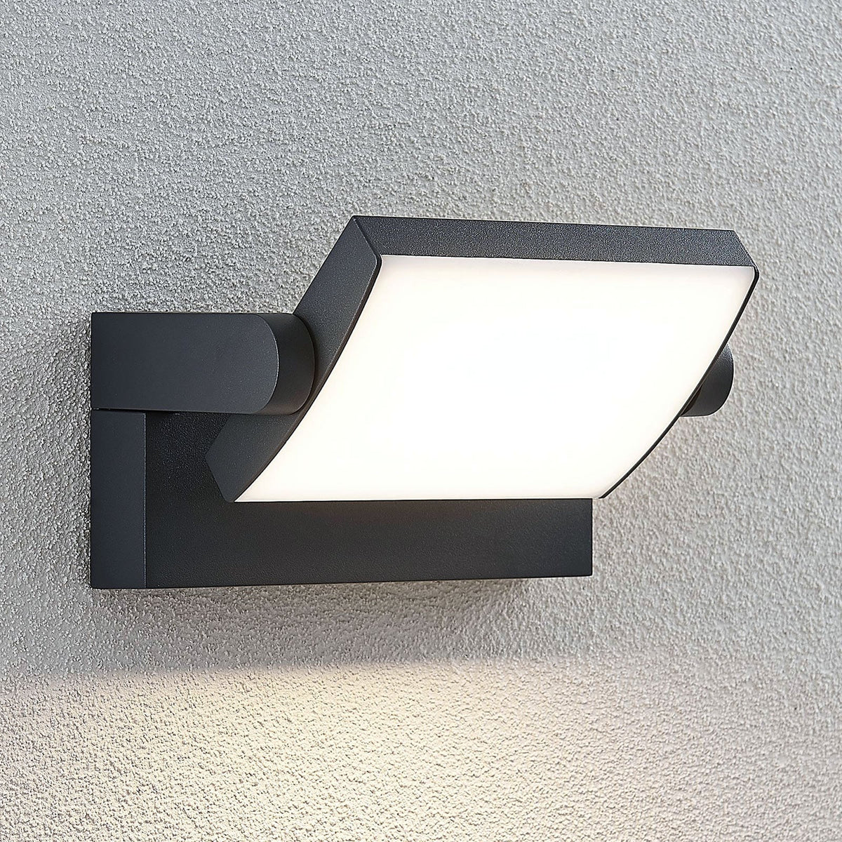 LED utevegglampe Sherin svingbar antrasitt IP54 forfra