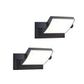 LED utevegglampe Sherin 2er-sett dreibar IP54 mørkegrå forfra