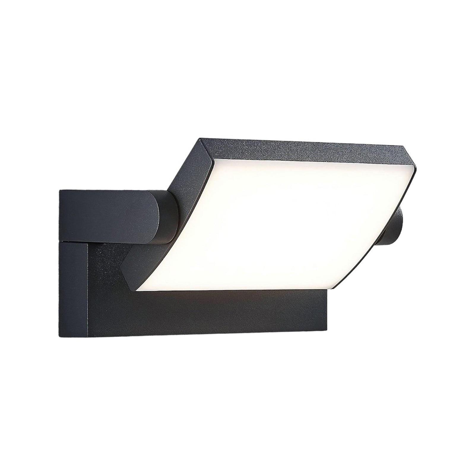 LED utevegglampe Sherin 2er-sett detalj av dreibar lampehode
