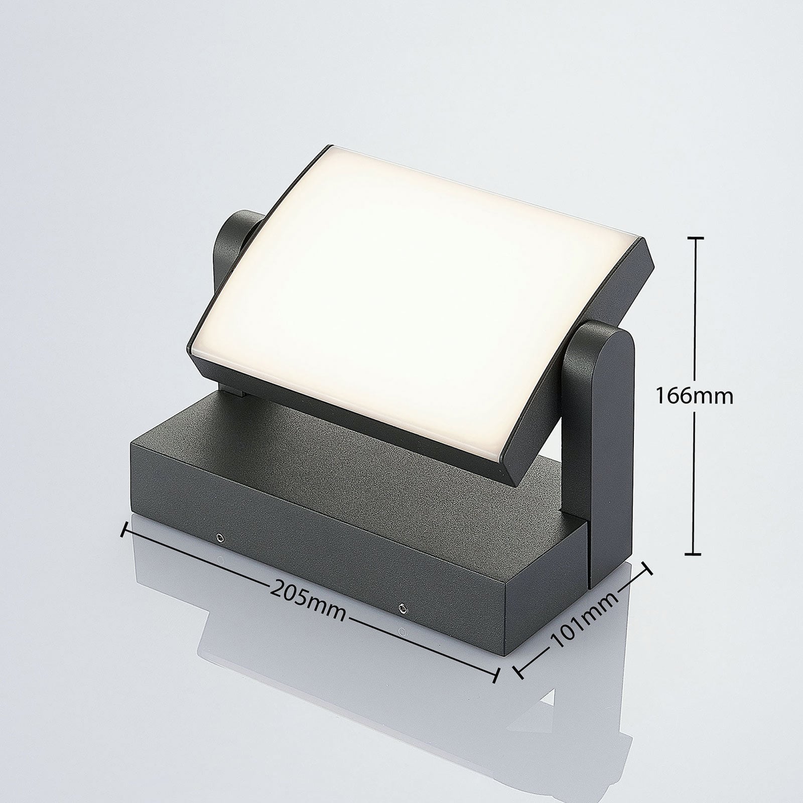 LED utevegglampe Sherin 2er-sett montert på vegg ute