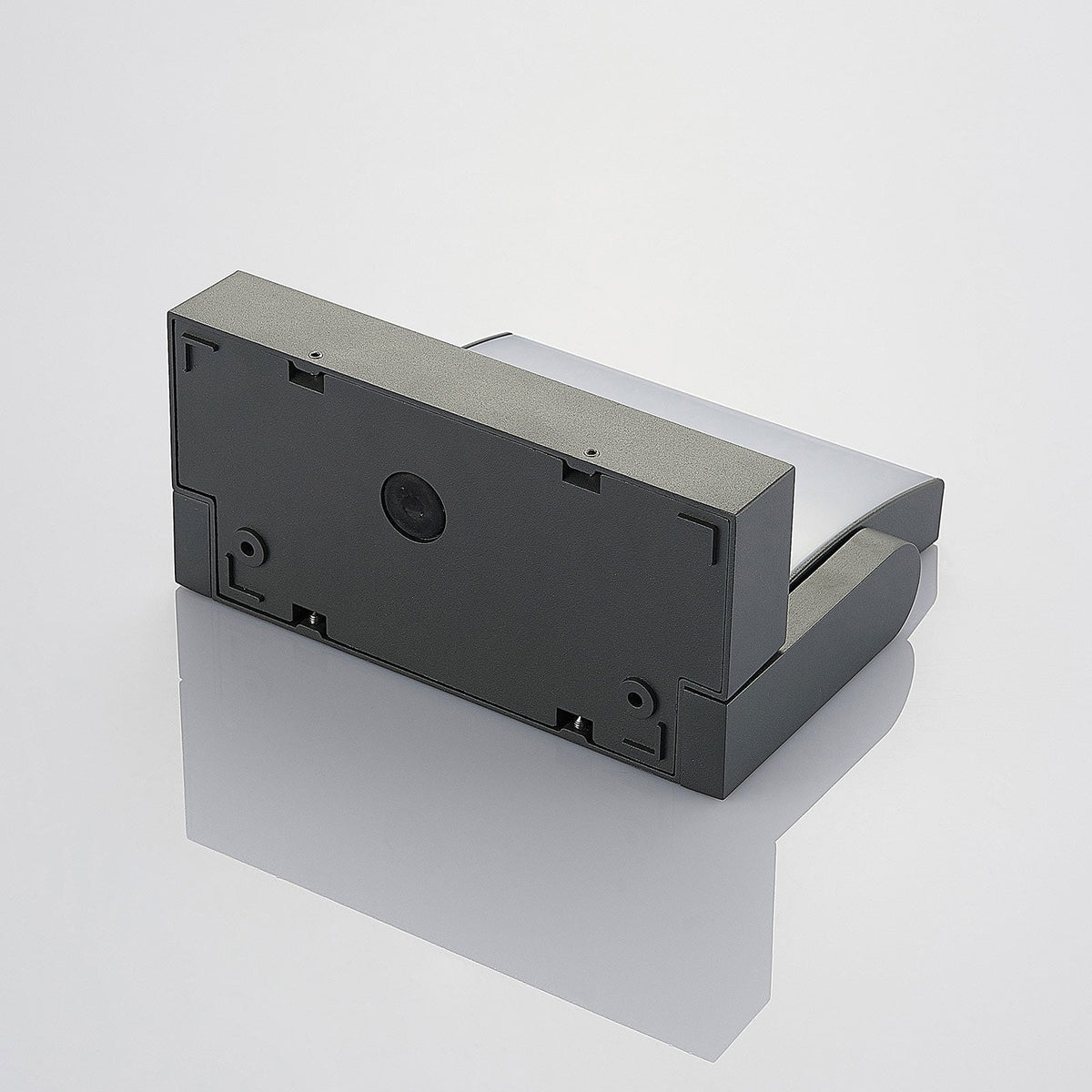 LED utevegglampe Sherin med bevegelsessensor antrasitt sideprofil