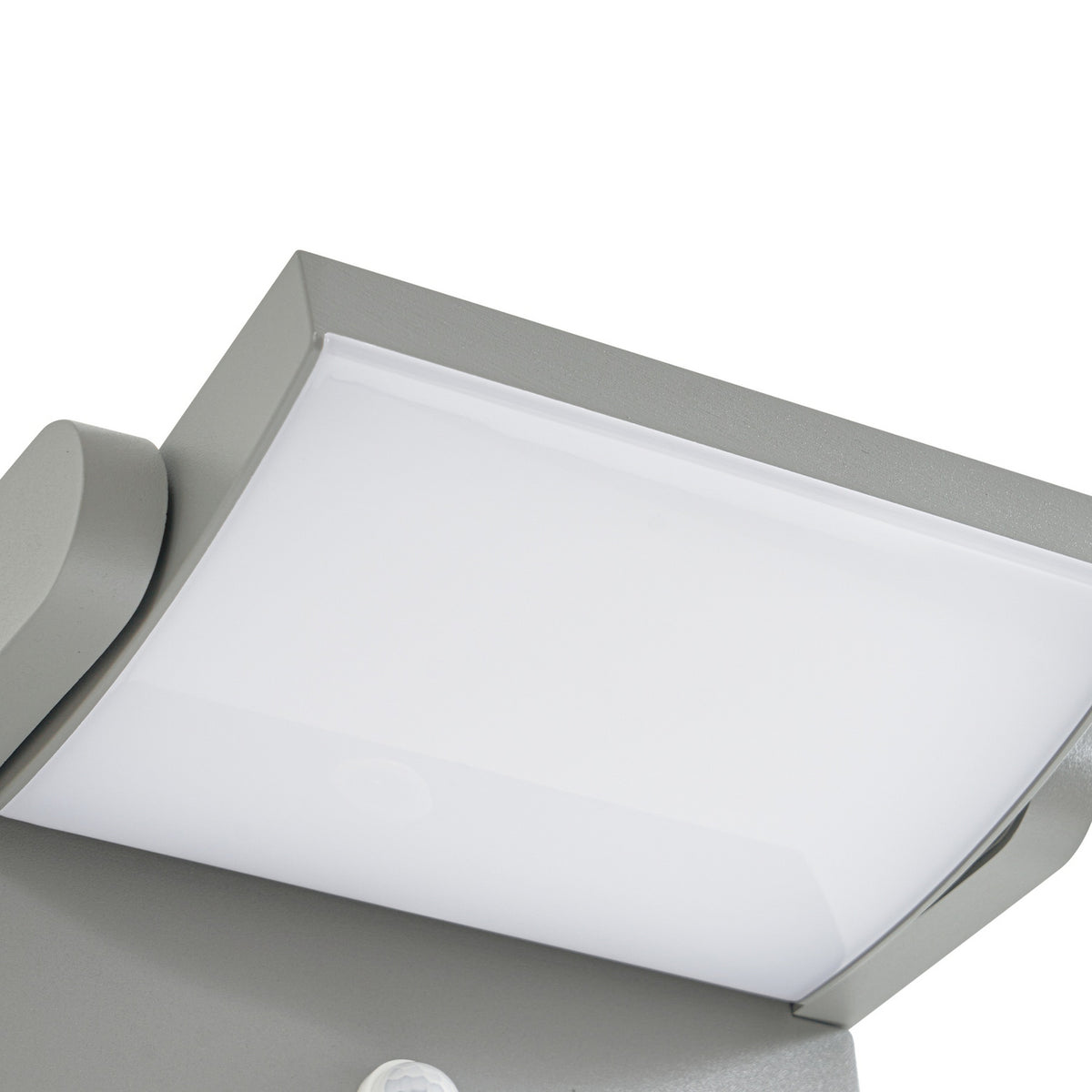 LED utevegglampe Sherin svingbar med bevegelsessensor grå IP54 lysdetalj