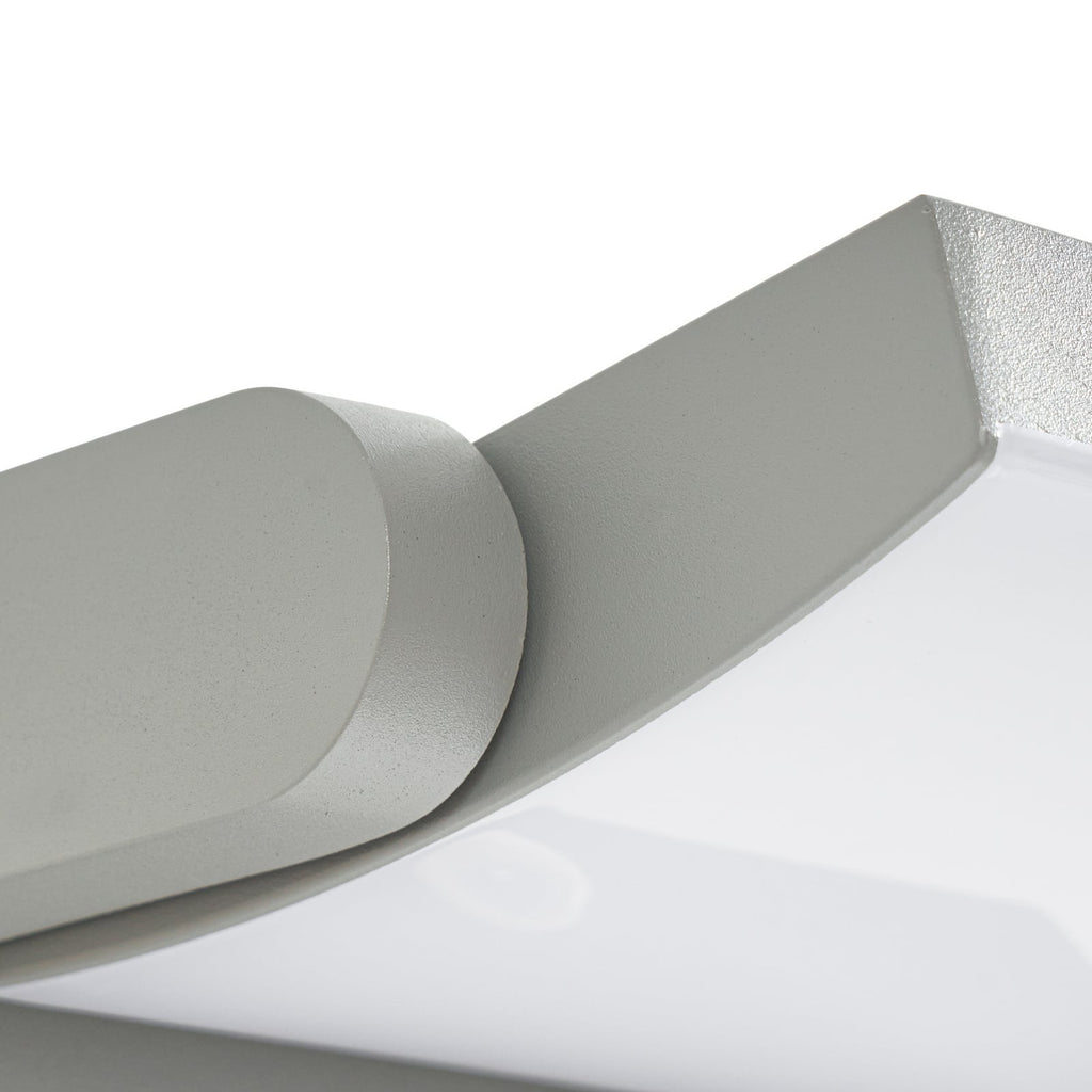 LED utevegglampe Sherin svingbar med bevegelsessensor grå IP54 sideprofil