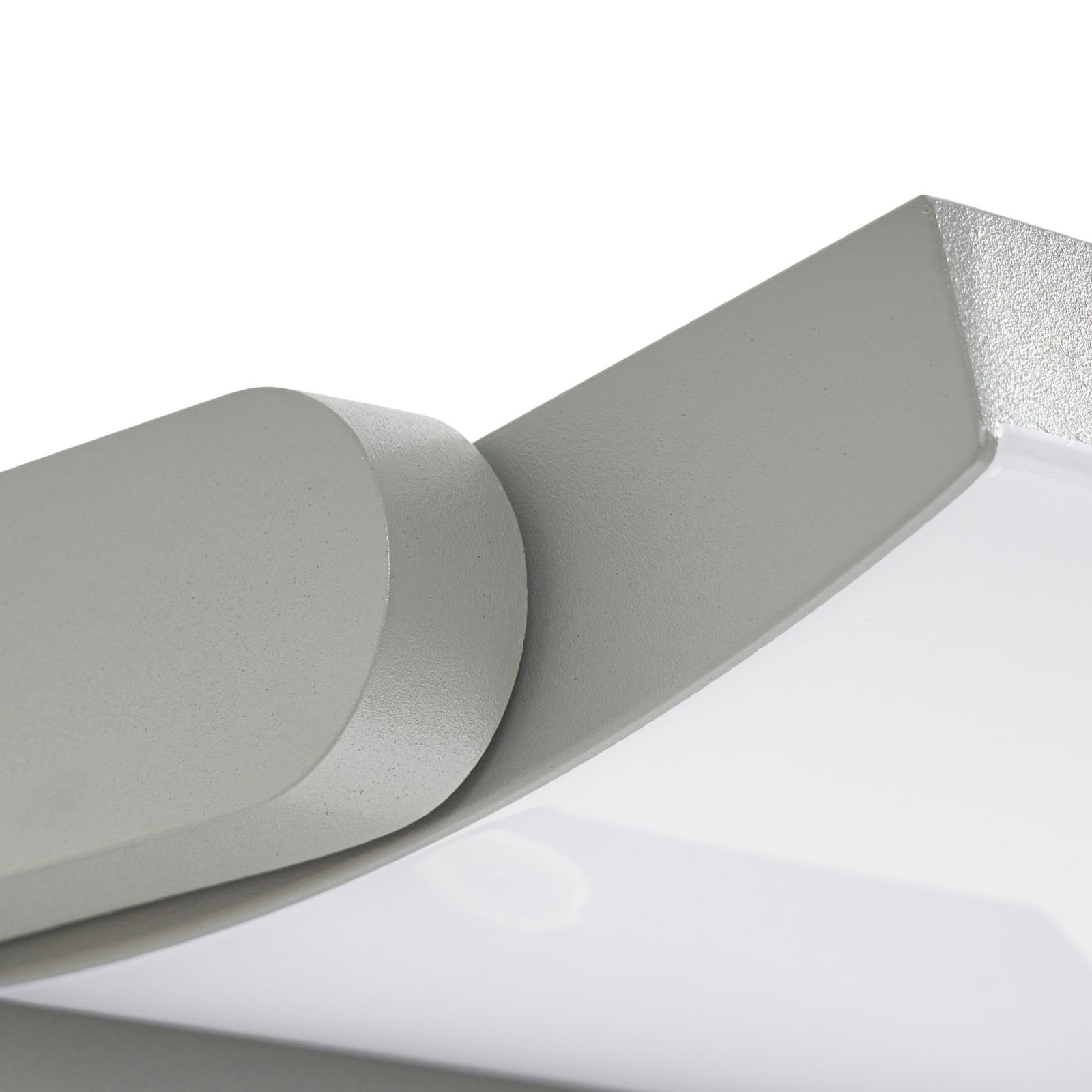 LED utevegglampe Sherin svingbar med bevegelsessensor grå IP54 sideprofil