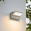 LED utevegglampe Sherin svingbar lysgrå IP54 10,8W forfra