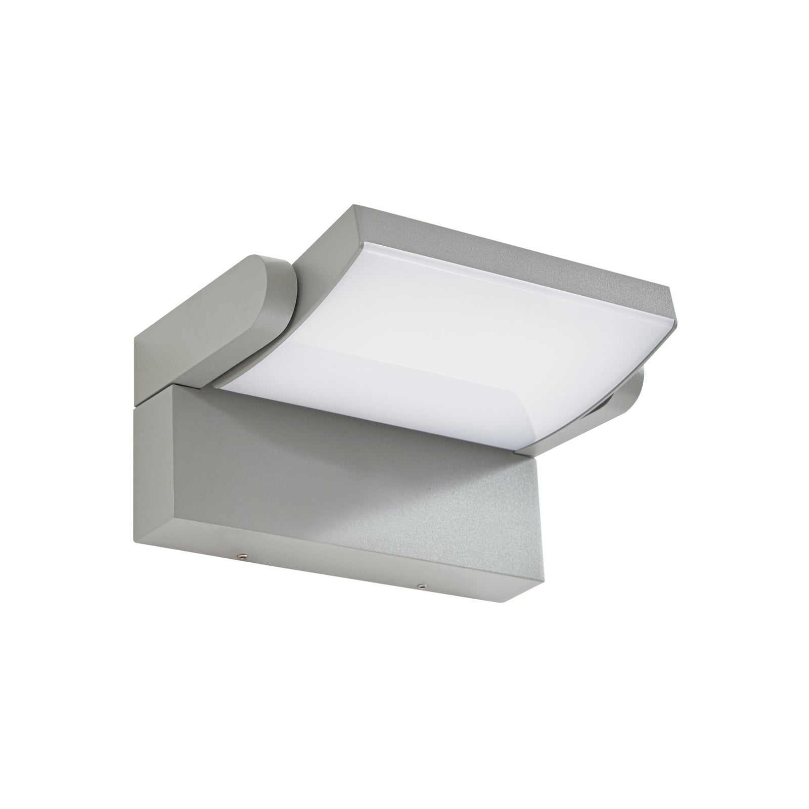 LED utevegglampe Sherin svingbar lysgrå IP54 10,8W nærbilde av LED-lys