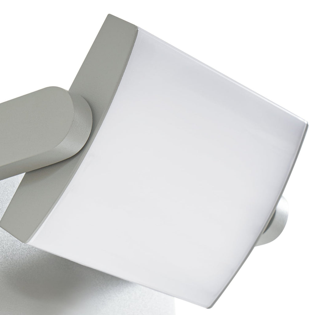 LED utevegglampe Sherin svingbar lysgrå IP54 10,8W monteringsdetalj