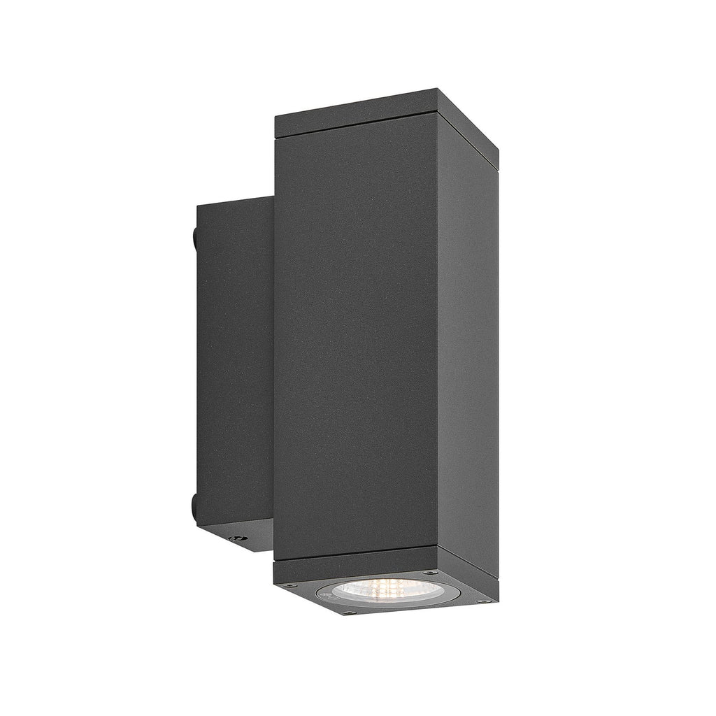 Bakside av LED utevegglampe ShoreLine Pro Square opp/ned dimbar CCT IP65