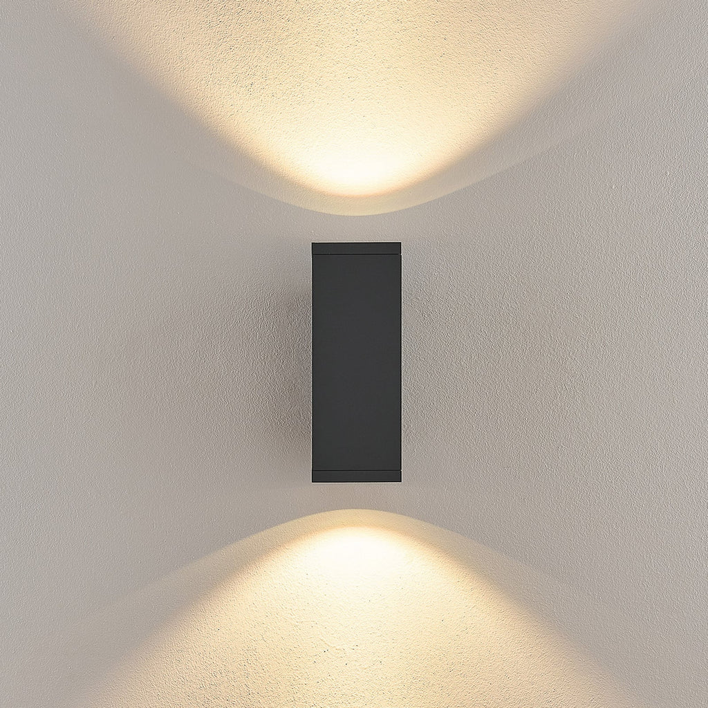 Montert LED utevegglampe ShoreLine Pro Square opp/ned dimbar CCT IP65 på vegg