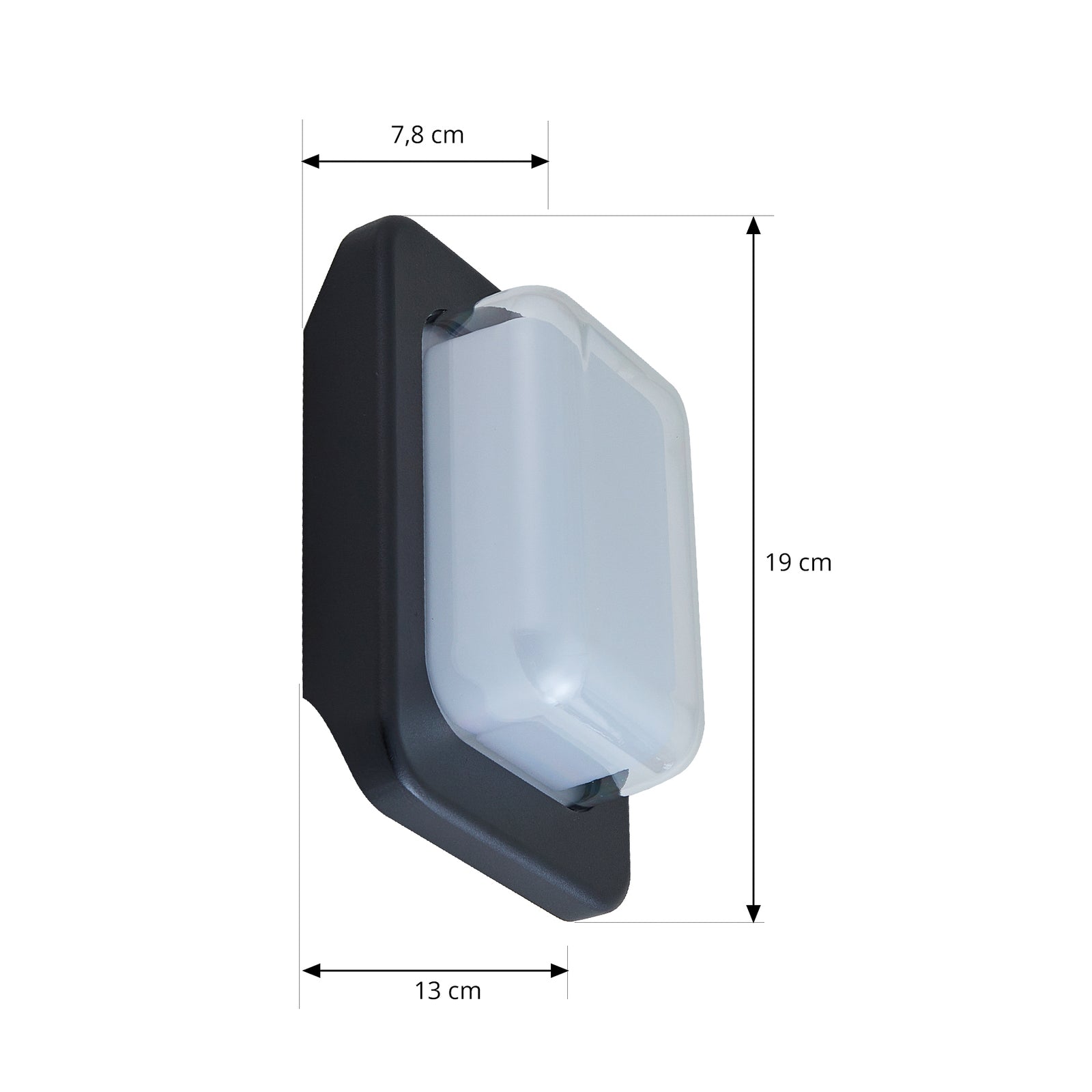 Montert LED utevegglampe Sibara antrasitt kantet 9W IP54 på vegg