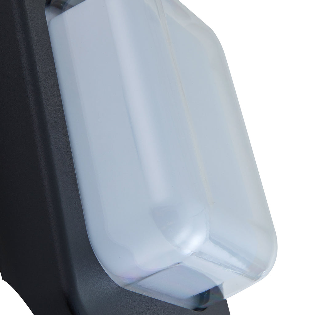 Nærbilde av LED utevegglampe Sibara antrasitt kantet 9W IP54