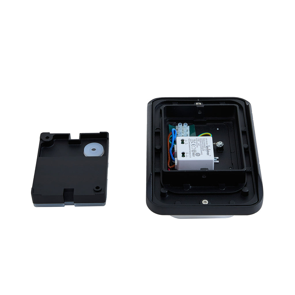 LED utevegglampe Sibara antrasitt kantet 9W IP54 installasjon