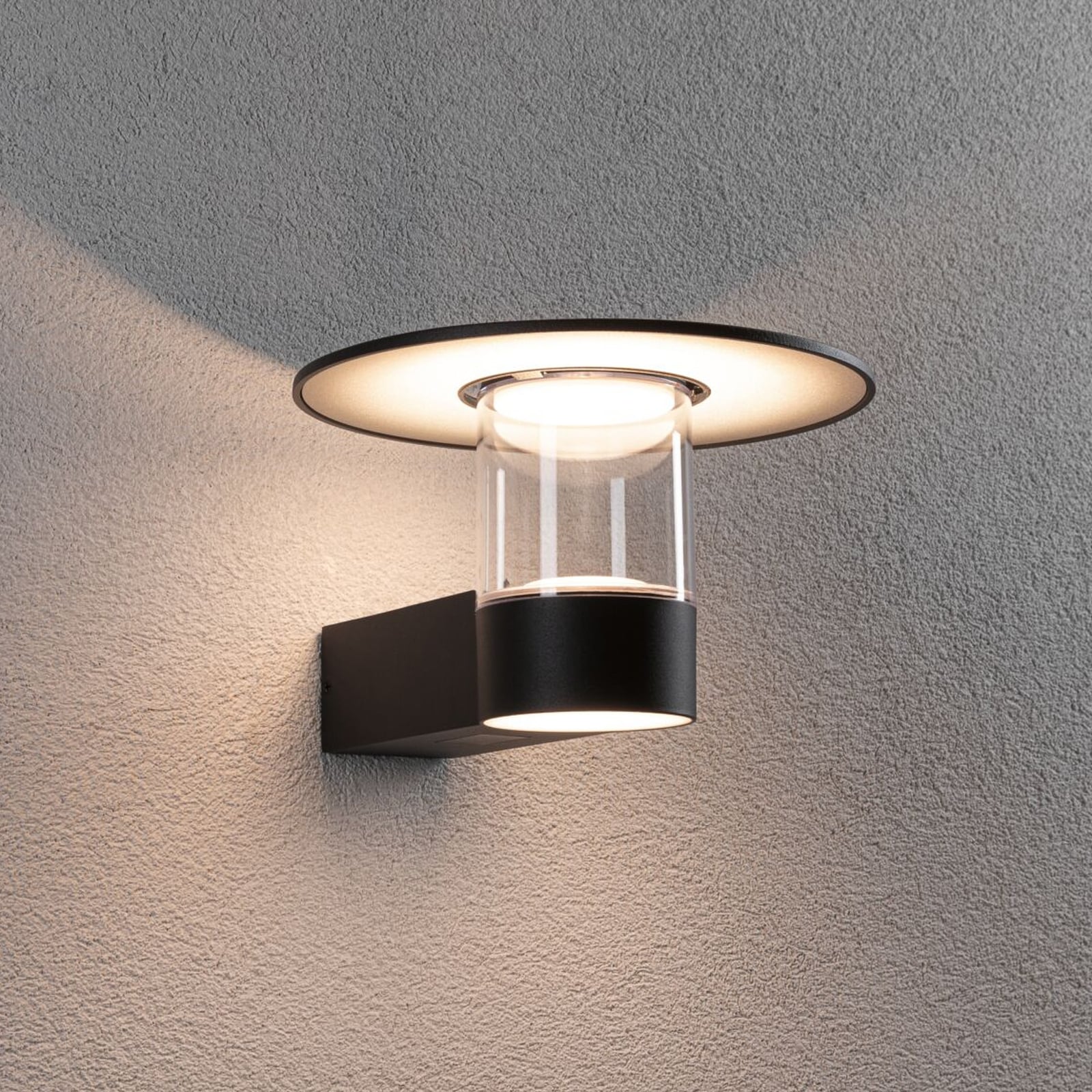 LED utevegglampe Sienna med bevegelsessensor antrasitt IP44 front