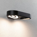 LED utevegglampe Silma 2-lys med bevegelsessensor antrasitt IP44 forfra