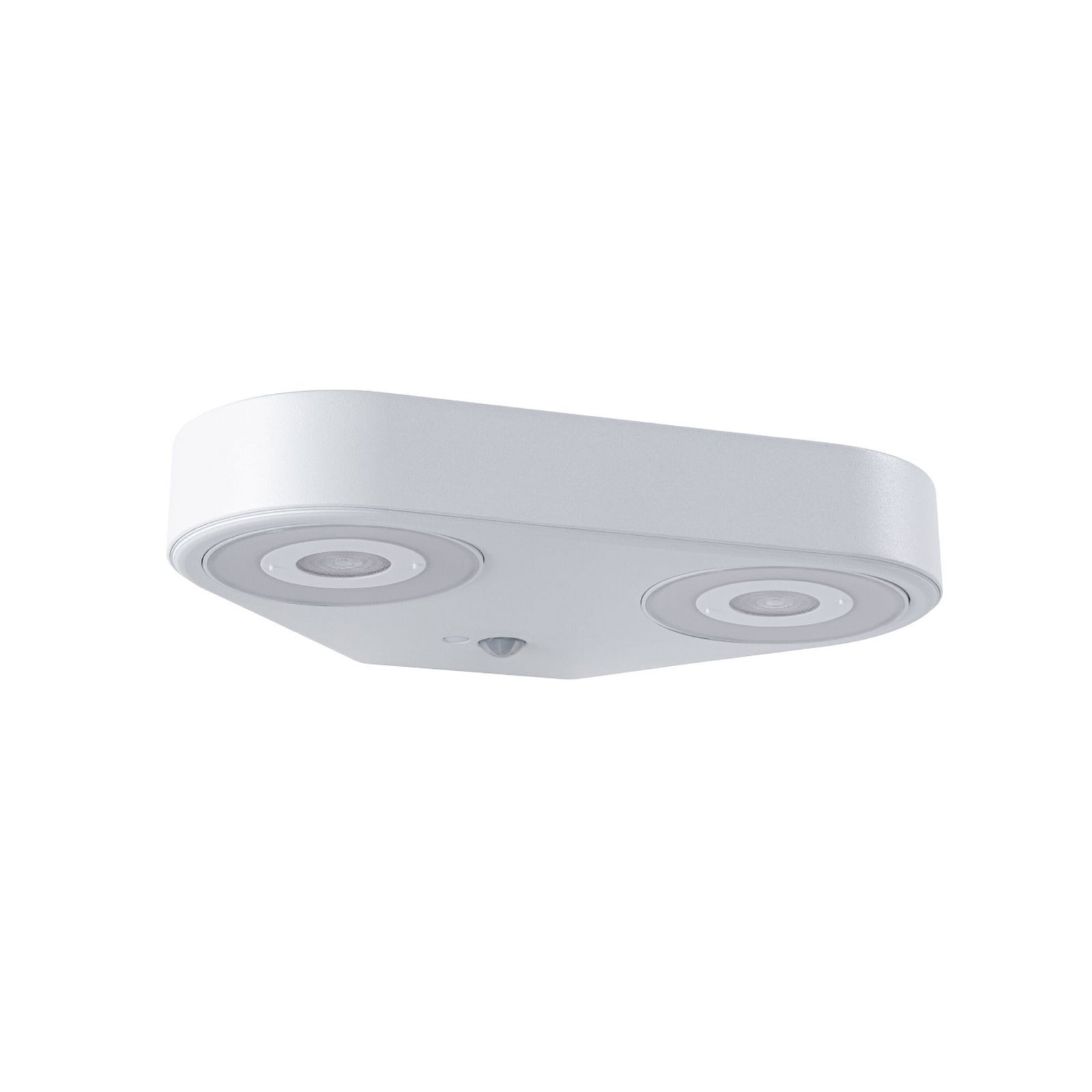 LED utevegglampe Silma 2-lys med bevegelsessensor hvit IP44 bakside