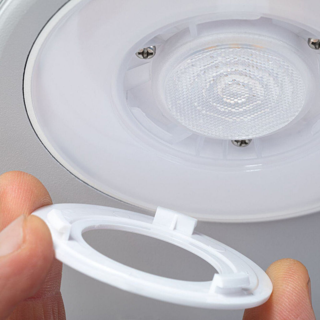 LED utevegglampe Silma 2-lys med bevegelsessensor hvit IP44 montert