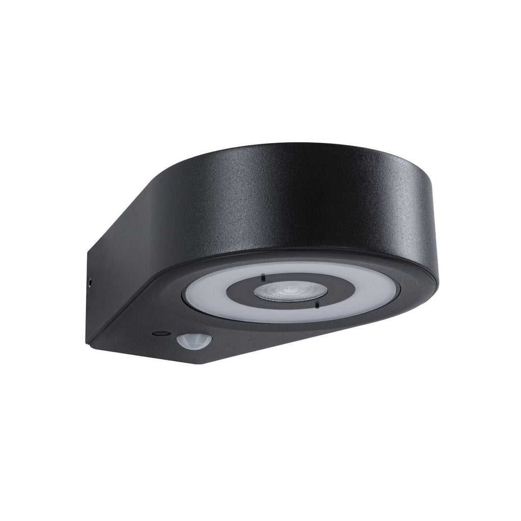 LED utevegglampe Silma med bevegelsessensor antrasitt IP44 bakside