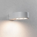 LED utevegglampe Silma med bevegelsessensor hvit front
