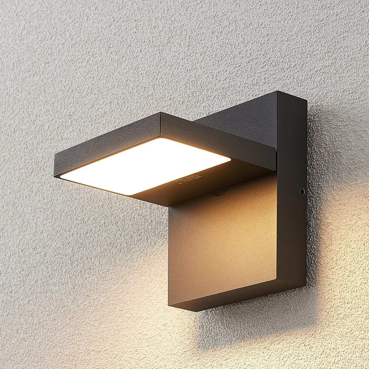 LED utevegglampe Silvan antrasitt aluminium forfra