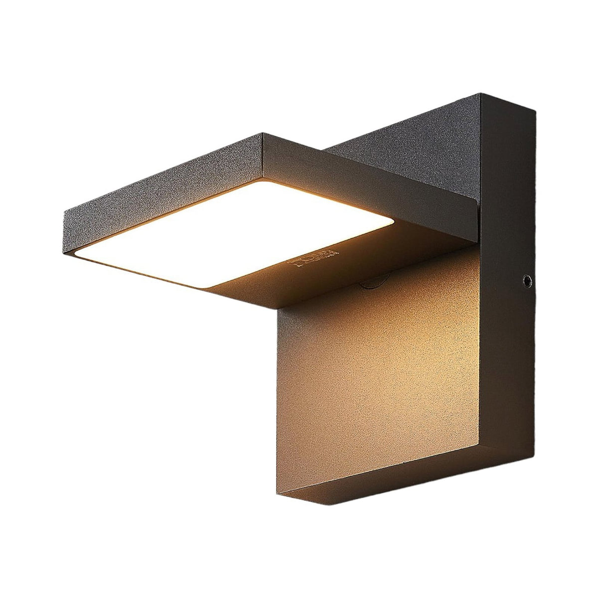 LED utevegglampe Silvan antrasitt aluminium detalj av lampehode