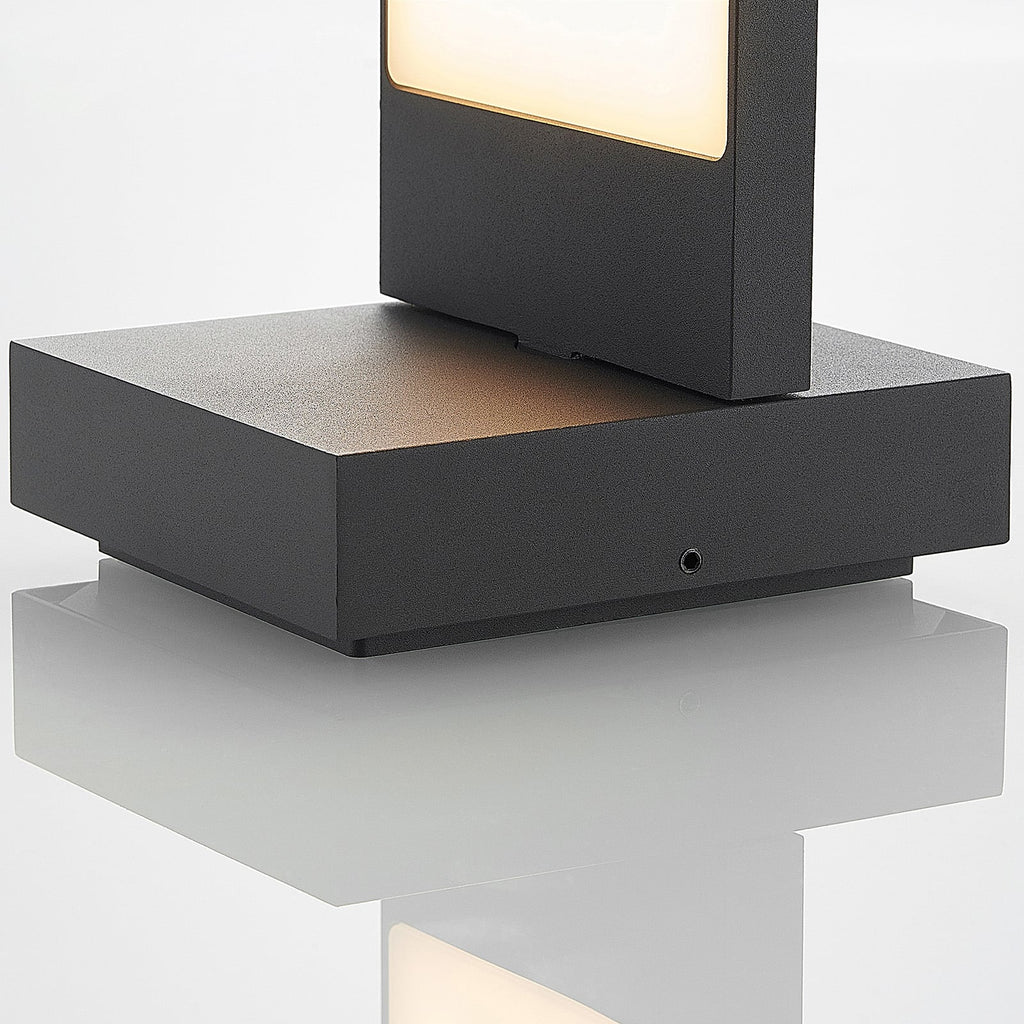 LED utevegglampe Silvan antrasitt aluminium sideprofil