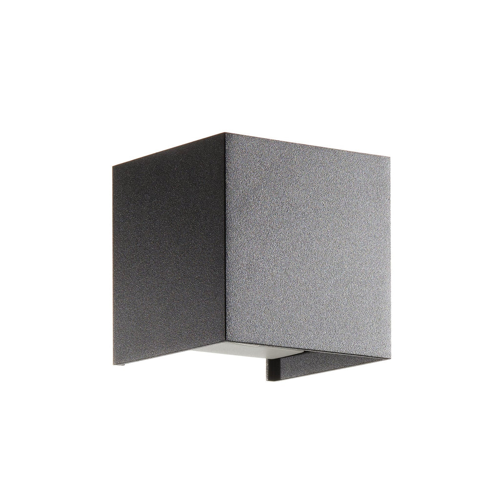 LED utevegglampe Siri 44 opp/ned dimbar svart IP54 detalj