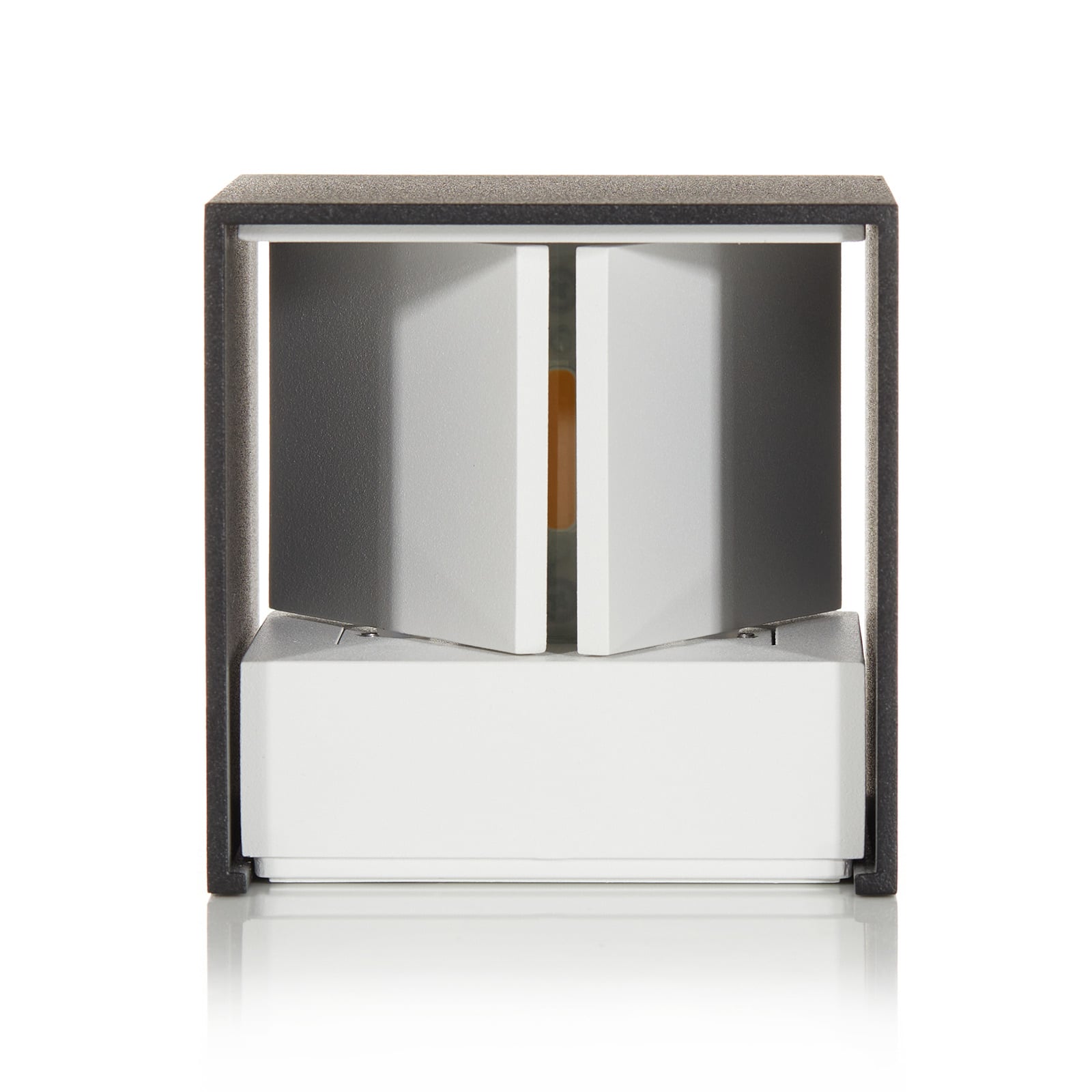 LED utevegglampe Siri 44 opp/ned dimbar svart IP54 montert