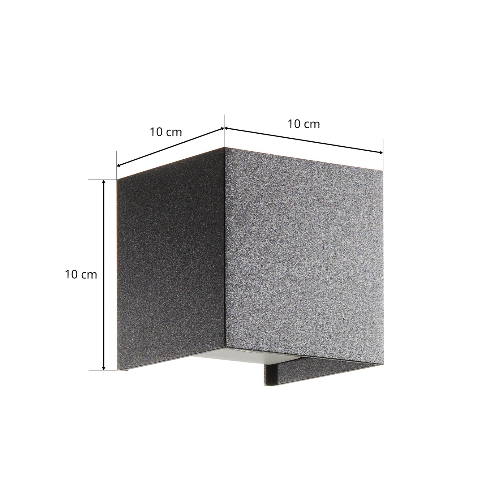 LED utevegglampe Siri 44 opp/ned dimbar svart IP54 IP54 beskyttelse
