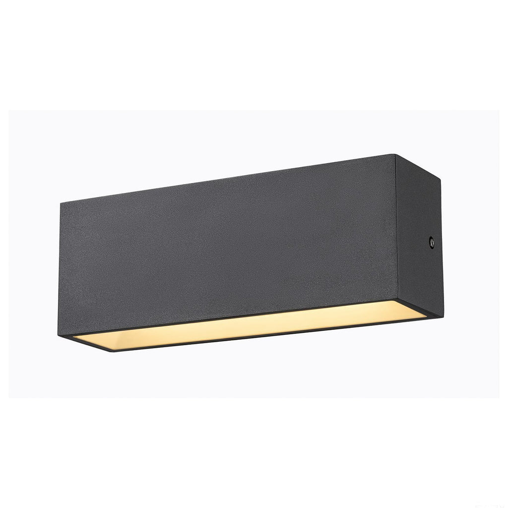 Detalj av LED utevegglampe Sitra opp/ned CCT 30 cm antrasitt