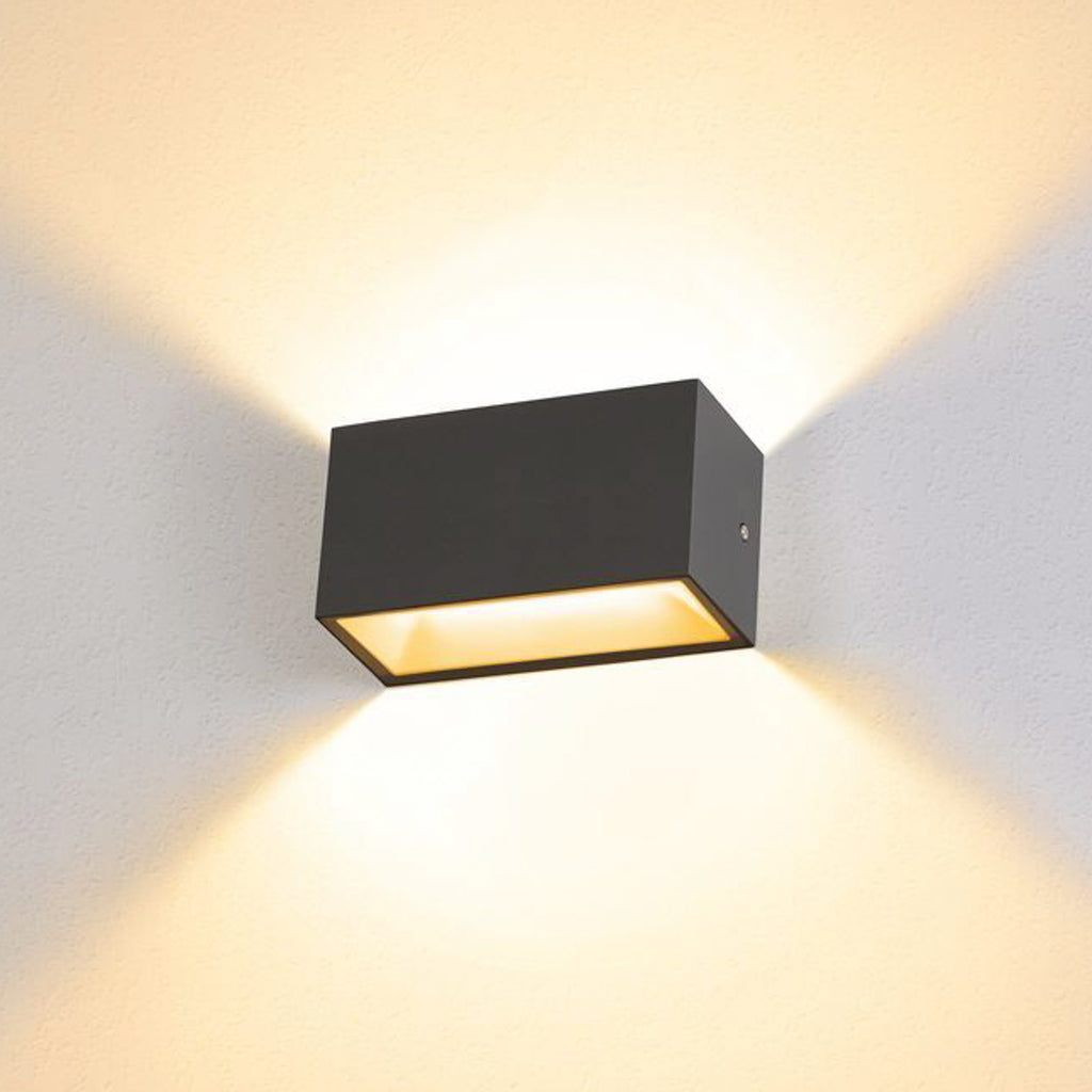 LED utevegglampe Sitra opp og ned CCT antrasitt IP44 bakside